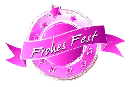 Frohes Fest - Banner, Logo, Symbol im Royal Grunge Style fuer Praesentationen, Flyer, Prospekte, Internet,...