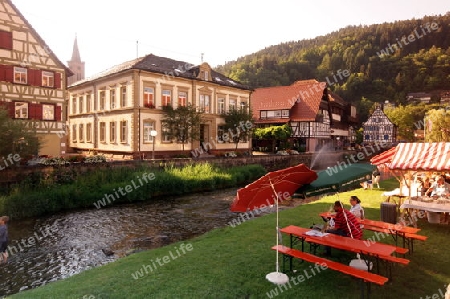 the old town of the villige Schiltach in the Blackforest in the south of Germany in Europe.