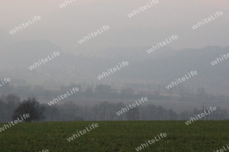 Landschaft im Nebel