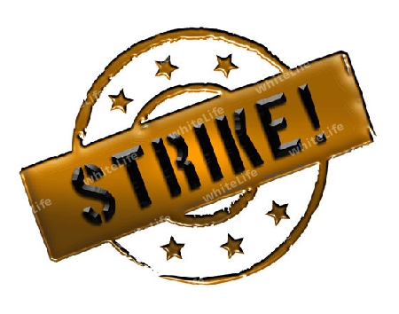 Sign, symbol, stamp or icon for your presentation, for websites and many more named STRIKE!