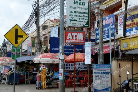 The City centre of Siem Riep neat the Ankro Wat Temples in the west of Cambodia.