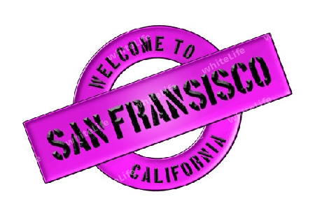 Illustration of WELCOME TO SAN FRANSISCO as Banner for your presentation, website, inviting...