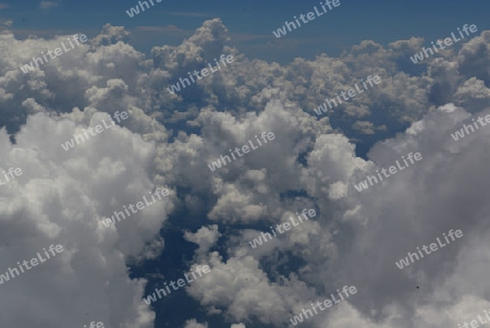 The Sky over the City of Krabi on the Andaman Sea in the south of Thailand. 