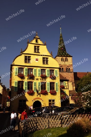 the old city of Colmar in  the province of Alsace in France in Europe