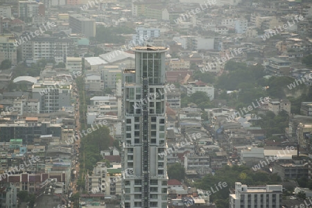 The Skyline view from the Sky Bar at the Riverside Aerea in the city of Bangkok in Thailand in Southeastasia.