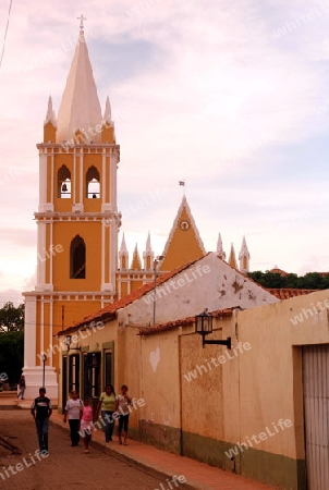 Amerika, Suedamerika, Venezuela, CoroDie Kirche Iglesia de San Francisco in der Altstadt der Kolonialstadt Coro im Nordwesten von Venezuela.  