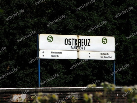 Ostkreuz Schild alter Bahnhof Berlin