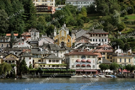 the Fishingvillage of Orta on the Lake Orta in the Lombardia  in north Italy. 