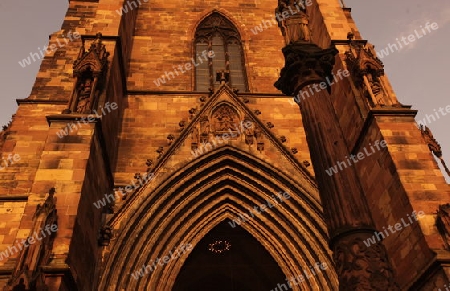  the muenster church in the old town of Freiburg im Breisgau in the Blackforest in the south of Germany in Europe.