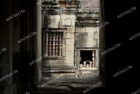 The Temple of  Preah Khan in the Temple City of Angkor near the City of Siem Riep in the west of Cambodia.