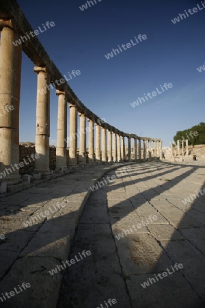 the Roman Ruins of Jerash in the north of Amann in Jordan in the middle east.