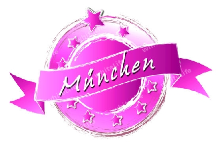 M?NCHEN - Banner, Logo, Symbol im Royal Grunge Style fuer Praesentationen, Flyer, Prospekte, Internet,...