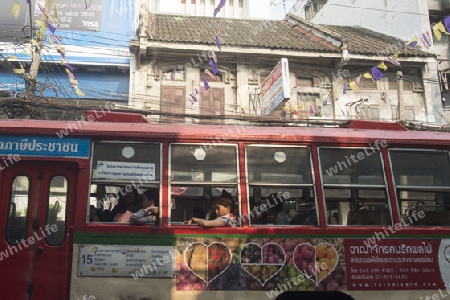 the city life at the charoen Krung road at the Riverside Aerea in the city of Bangkok in Thailand in Southeastasia.