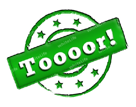 Sign, symbol, stamp or icon for your presentation, for websites and many more named Toooor!