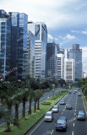 Die Skyline in der Innenstadt von jakarta der Hauptstadt von Indonesien.  (KEYSTONE/Urs Flueeler)