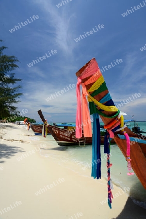 A Beach on the Island of Ko PhiPhi on Ko Phi Phi Island outside of the City of Krabi on the Andaman Sea in the south of Thailand. 