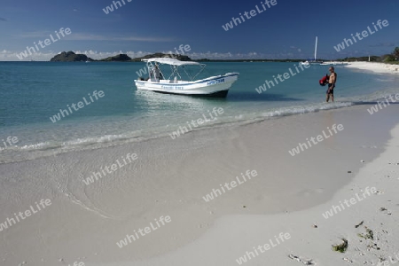 Suedamerika, Karibik, Venezuela, Los Roques, Insel, Atoll, Archipfel, Strand, Beach, Strandinsel, Meer, Wetter, Reef, Ferien, Baden, Traumstrand, Boot, Taxiboot, Ausflug