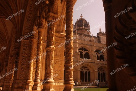 Das Kloster Jeronimus im Stadtteil Belem der Hauptstadt Lissabon in Portugal.   