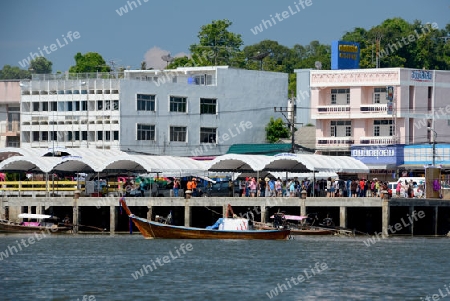 the City centre of Krabi on the Andaman Sea in the south of Thailand. 