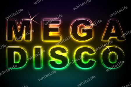 Glamour - glitter illustration of a MEGA Disco for your Flyer and posters