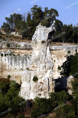 the Grotta dei Cordari near the town of Siracusa in Sicily in south Italy in Europe.