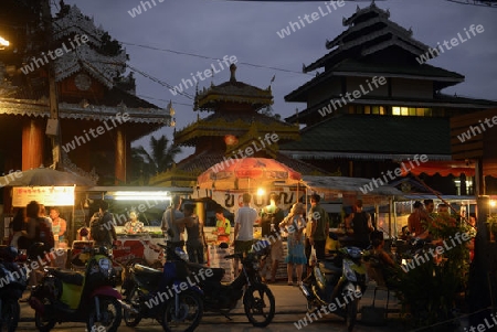 Eine Strassenkueche im Dorf  Pai im norden von Thailand in Suedostasien.