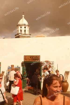  the old town of Teguise on the Island of Lanzarote on the Canary Islands of Spain in the Atlantic Ocean. on the Island of Lanzarote on the Canary Islands of Spain in the Atlantic Ocean.
