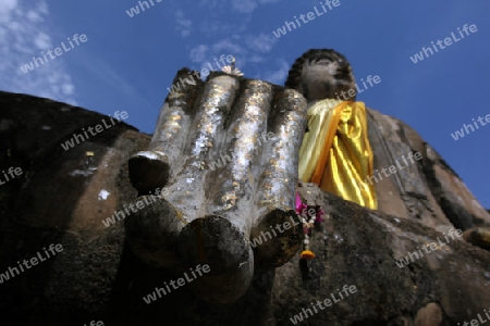 Der Wat Phra Si Ratana Mahathat im Si Satchanalai-Chaliang Historical Park rund 50 Km von Sukhothai in der Provinz Sukhothai im Norden von Thailand in Suedostasien.