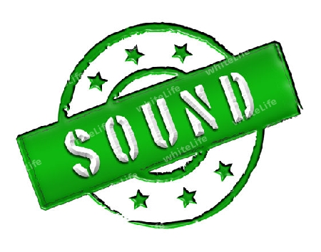 SOUND - Zeichen, Symbol im Retro Stil fuer Praesentationen, Prospekte, Internet, ...