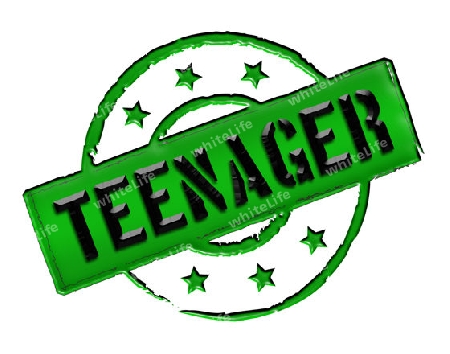 Teenager - Zeichen, Symbol im Retro Stil fuer Praesentationen, Prospekte, Internet, ...