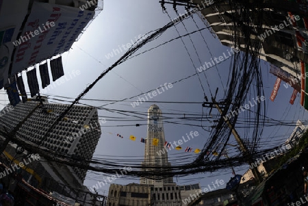 Das Stadtgebiet um Pratunam im Zentrum der Hauptstadt Bangkok von Thailand in Suedostasien.