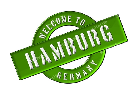 Illustration of WELCOME TO HAMBURG as Banner for your presentation, website, inviting...