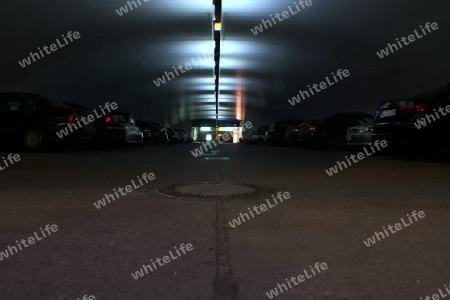 tunnel einer tiefgarage