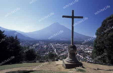 the Volcano Acatenango near the town of Antigua in Guatemala in central America.   