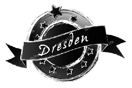 DRESDEN - Banner, Logo, Symbol im Royal Grunge Style fuer Praesentationen, Flyer, Prospekte, Internet,...