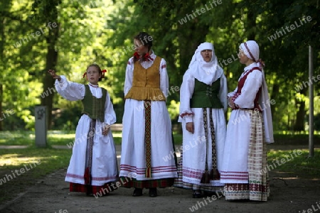 a Summer Festival in a Parc in the old City of Vilnius in the Baltic State of Lithuania,  