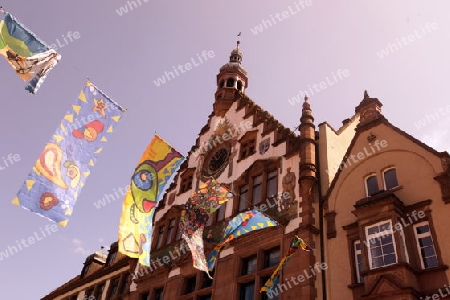  the old town of the villige Wolfach in the Blackforest in the south of Germany in Europe.