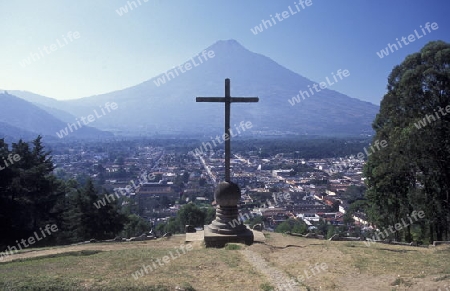 the Volcano Acatenango near the town of Antigua in Guatemala in central America.   