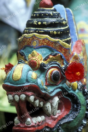 Eine von unzaehligen Hinuistischen Figuren auf der Insel Bali in Indonesien in Asien.