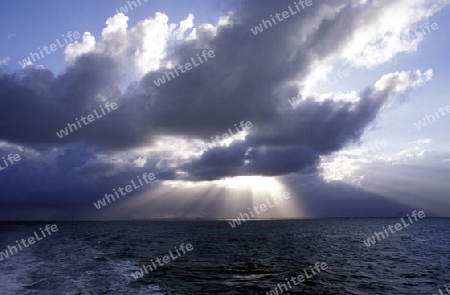 Ein Sturm auf der Karibik Insel Isla Mujeres in der Provinz Quintana Roo in Mexiko



