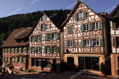 the old town of the villige Schiltach in the Blackforest in the south of Germany in Europe.