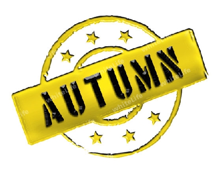 Sign and stamp for your presentation, for websites and many more named AUTUMN