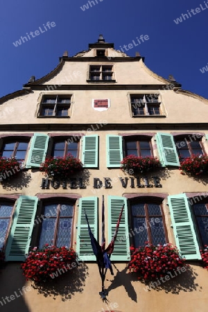 the old city of Colmar in  the province of Alsace in France in Europe