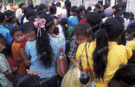 a christmas party in the old town of the city Copan in Honduras in Central America,