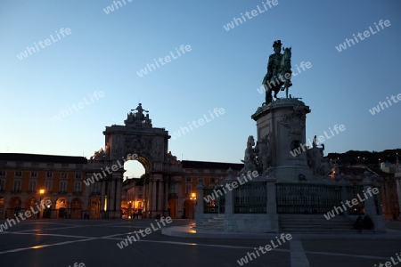 Europa, Westeuropa, EU, Euro, Portugal, Lissabon, Innenstadt, Platz, Praca do Comercio,   (Urs Flueeler) 