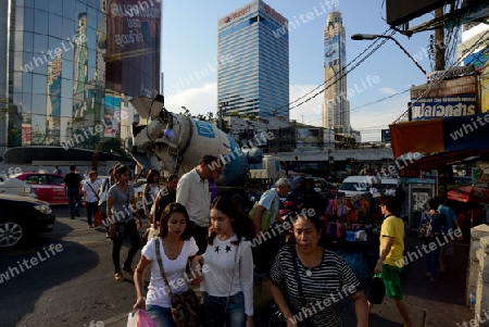 The City centre of Bangkok naer the Siam Square in the capital of Thailand in Souteastasia.