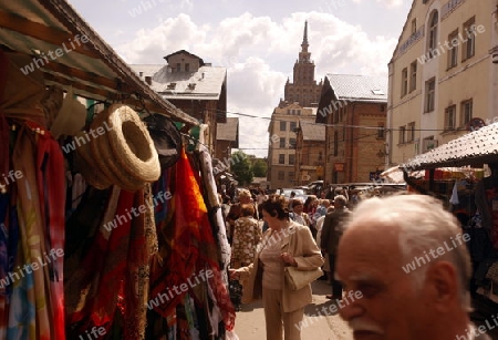 Die Markthalle in der Altstadt von Riga der Hauptststadt von Lettland im Baltikum in Osteuropa.  