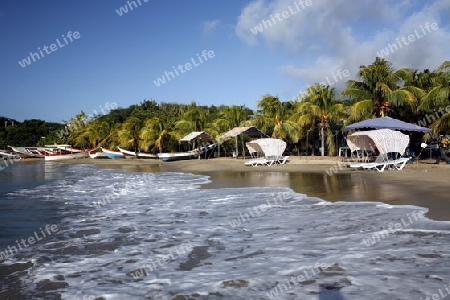 Suedamerika, Karibik, Venezuela, Isla Margarita, Pedro Gonzalez, Der Strand des Fischerdorfes Pedro Gonzalez an der Karibik auf der Isla Margarita.  