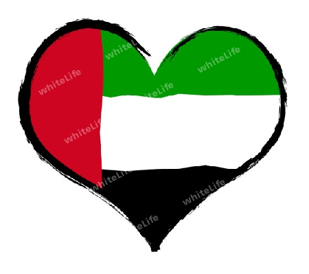 Heartland - United Arab Emirates - The beloved country as a symbolic representation as heart - Das geliebte Land als symbolische Darstellung als Herz