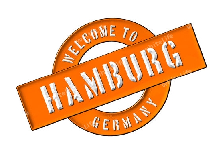 Illustration of WELCOME TO HAMBURG as Banner for your presentation, website, inviting...